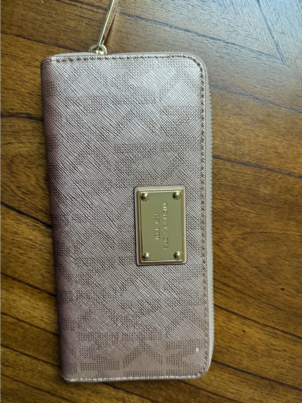 Michael Kors Metallic Rose Gold Wallet